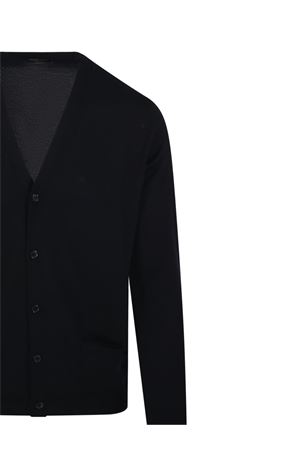 Caridgan in lana merino nero ROBERTO COLLINA | 253M01010M0109